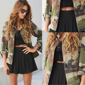 Women Camouflage Jacket Coat Autumn Winter Street Jacket Women Casual Jackets - Agribi Fashion