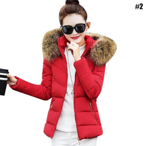 Fashion Slim Hooded Padded Jacket Large Size Thicken Cotton Jacket - Agribi Fashion