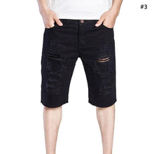 Load image into Gallery viewer, Men Jeans Short Summer Fashion Frayed Hole Knee Length Man Denim Shorts Zipper Fly Homme Casual Shorts - Agribi Fashion